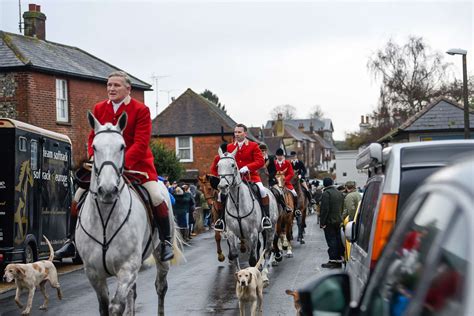 Festive hunt meetings in Elham, near Canterbury, and Tenterden to …