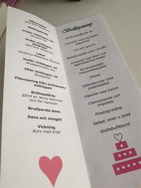 Festprogram bröllop tips