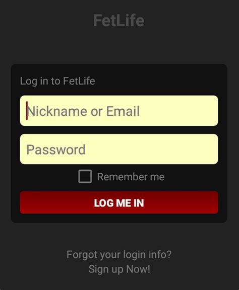 Fetlife.comk. Nickname or Email Password. Remember me, I'll be back. Login to FetLife. 