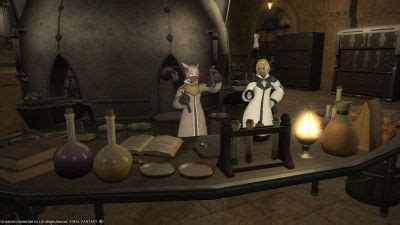 Ff14 alchemist guild. Master Alchemist I. Item#7784. Master Alchemist I UNIQUE MARKET PROHIBITED UNTRADABLE. Other. Item. Patch 2.2. Description: This esoteric tome contains advanced alchemy recipes that can only be learned by highly skilled alchemists level 50 and higher. 