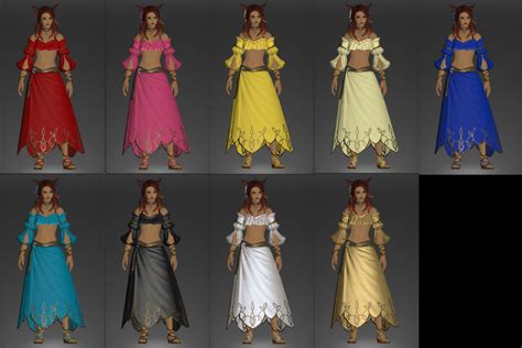 Ff14 dyes. A labor-saving yellow dye, used for coloring anything from cloth to metal. Sale Price: 216 gil (Restricted) Sells for 1 gil. Obtained From. Selling NPC. Area. Amalj'aa Vendor. Southern Thanalan (X:23.2 Y:14.1) Required Items. 