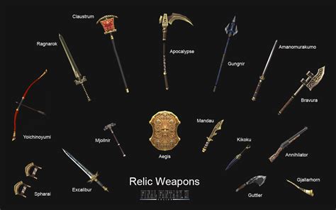Published Nov 27, 2022. FFXIV's Relic weapons are beautiful collectibles but take commitment to get. Here's how to start the journey for each one and earn the unique weapons. There is a lot to do in Final Fantasy XIV besides the main story and dungeons. There are various jobs, treasure hunting, and a myriad of side adventures.. 