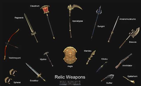 Ff14 zodiac weapon. Each job has its own “A Relic Reborn” quest, the completion of which will earn you the relic weapon for that job. System: Please note that you can only undertake one “A Relic Reborn” quest at any given time. If you wish to acquire a different relic weapon, you must either complete or abandon the current quest. 