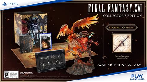 Ff16 collectors edition. Jun 15, 2023 · The FF16 Collector's Edition Is The Complete Package . Coming in at a whopping $349.99 (USD), FF16's Collector's Edition is its most expansive (and expensive) release package. It includes all the ... 