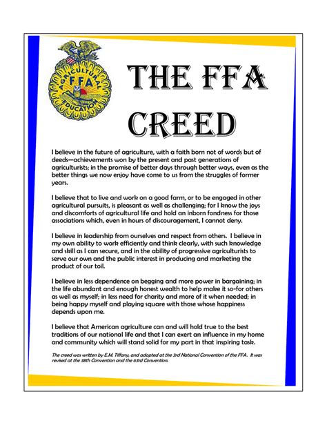 Ffa Creed Printable