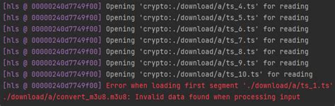 Ffmpeg invalid data found when processing input m3u8.  Also, #EXTINF values sho...