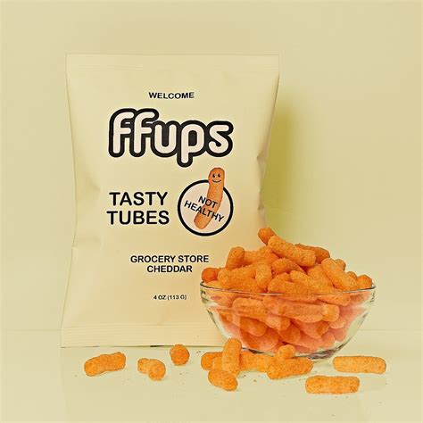 Ffups. This is the best deal on planet earth. 12 bags of FFUPs. Do you even consider yourself a snacker if you don't buy this? Each bag has four servings. We're not some dinky snack operation over here. Nutrition facts and ingredients on individual product pages 