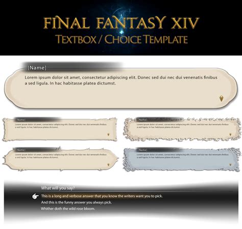 Ffxiv Text Box Template