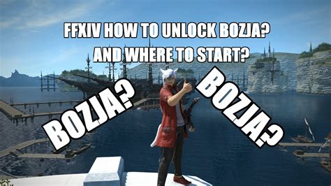 Hello!Here is a quick guide on how to unlock Bozja and where to start after that.Relic weapon questline: https://docs.google.com/document/d/1dHIX76iiz7EmkyyB.... 
