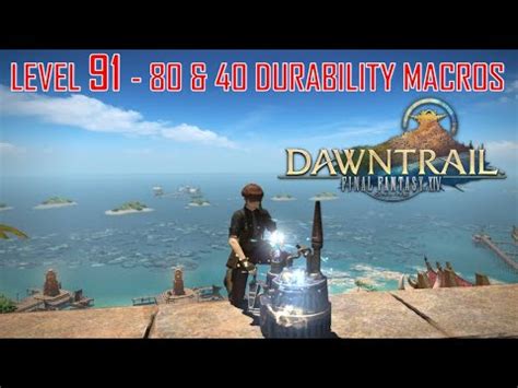 Ffxiv crafting 40 durability.  - This macro is mainly for 40 durability...