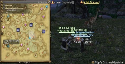 Items obtainable are Dhalmel Hide, Meat and Saliva (ew?) When you go to farm, use these 3 locations (and open your map and place a flag so you ca ...more ...more Final Fantasy XIV 2010 Browse...