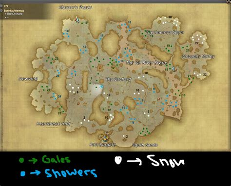 Ffxiv eureka anemos map. An interactive map of Eureka Anemos, with search functionality to quickly filter and identify enemies for leveling, doing challenge logs, or NM spawning. 