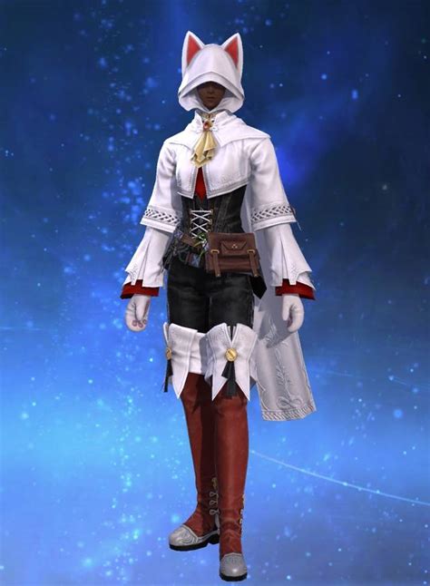Ffxiv felicitous hood. Obtained from the Starlight Celebration (2010) or Starlight Celebration (2013), this set consists of three pieces and is fashioned in the style of the Smilebringers. Set Summary (weapons/tools not included) Item Level : 1. Defense: +23. Magic Defense: +42. 