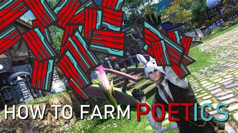 Ffxiv poetics farming. Machinist Lv 90. Farming FCoB is the fastest way I find, if you farm it consistently well, you get Poetics in no time, I usually cap it within a day or 2. Other than that, daily Expert roulette is an easy way to do it, light farming or just grinding a primal for a while will give a solid boost to Poe as well. Doing your daily high level and PVP ... 