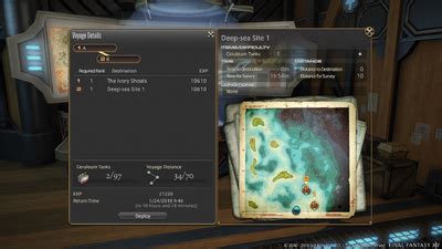The following additions and adjustments have been made to subaquatic voyages: New areas have been added. New items have been added. Maximum submersible rank has been increased from 100 to 105. ... Furnishings from the FFXIV Furnishing Design Contest have been added. Learn more about the FFXIV Furnishing Design Contest 2019.. 