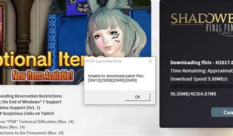 Ffxiv unable to download patch files. Things To Know About Ffxiv unable to download patch files. 