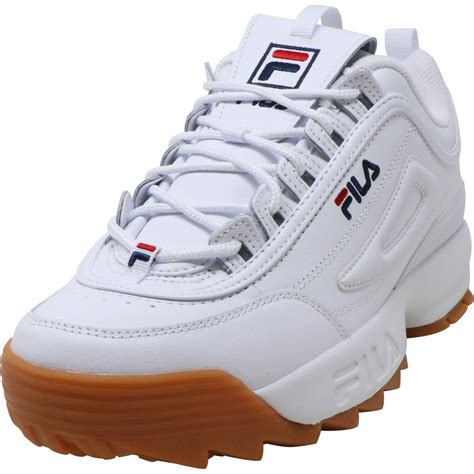 Fi la. SS24 Spring Collection. women's disruptor 2 premium. $70.00. Color 125 WHITE / NAVY / RED. 125 WHITE / NAVY / RED. 125. Size Guide. Size(none) Please select a size. 