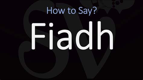 Fiadh pronunciation. From Old Irish fíadach, synchronically fiadh (“ deer ”) +‎ -ach. Pronunciation . IPA : /ˈfiə.əx/ Noun . fiadhach m (genitive singular fiadhaich) hunting, especially of deer; venison; herd of deer; deer-forest; Mutation 