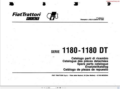 Fiat 1180 1180d manuale catalogo ricambi per trattori 1 download. - Manuale delle soluzioni della 7a edizione dei primi trascendenti per.