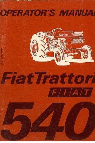 Fiat 540 special tractor operators manual. - Biotechnologie appliquée au diagnostic des maladies animales.