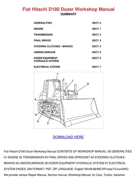 Fiat hitachi d180 dozer workshop manual. - Hampton bay ceiling fan manual e75795.