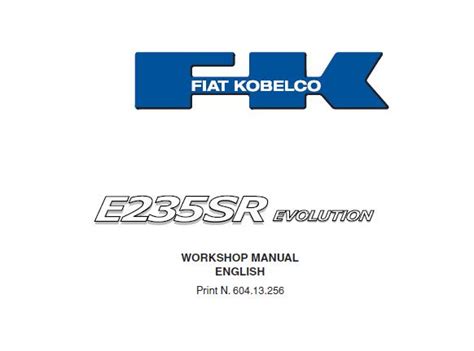 Fiat kobelco e235sr service reparatur werkstatt handbuch buch. - Manual de reparacion del yamaha f 60.