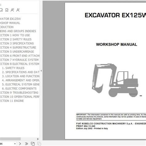Fiat kobelco ex95w compact wheel excavator workshop service repair manual download. - John deere 210le skip loader manual.