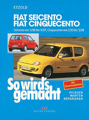 Fiat seicento 1998 2004 service reparaturanleitung. - Schriftlich zählt ein handbuch zum schreiben und recherchieren für unf.