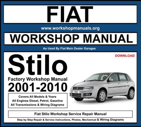 Fiat stilo 2 4 workshop service repair manual. - John deere 450c dozer repair manual.