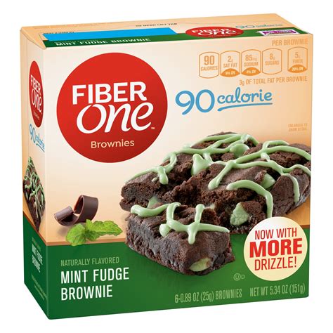 Fiber One Brownies, 90 Calorie Bar, Mint Fudge Brownie, 6 Fiber …