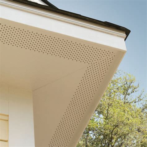 Fiber cement soffit panels.  This durable material&mdash;made from Portland cemen...