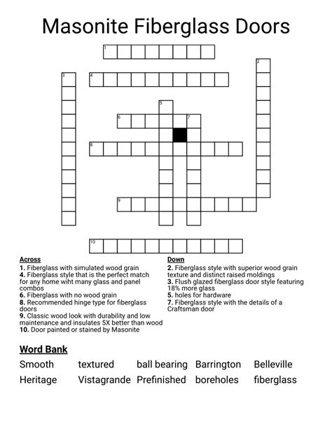 Fiberglass bundle crossword. The Crossword Solver found 30 answers to "barn bundle", 3 letters crossword clue. The Crossword Solver finds answers to classic crosswords and cryptic crossword puzzles. Enter the length or pattern for better results. Click the answer to find similar crossword clues. Enter a Crossword Clue. A clue is required. Sort by Length ... 