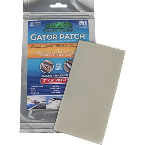 Fiberglass patch for boat.  Gator Patch is a Fiberglass Reinforced Pol...