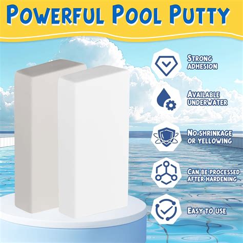 Fiberglass pool resin.  Pool Putty, 2 Part Epoxy Pool Putty for Leaks U...