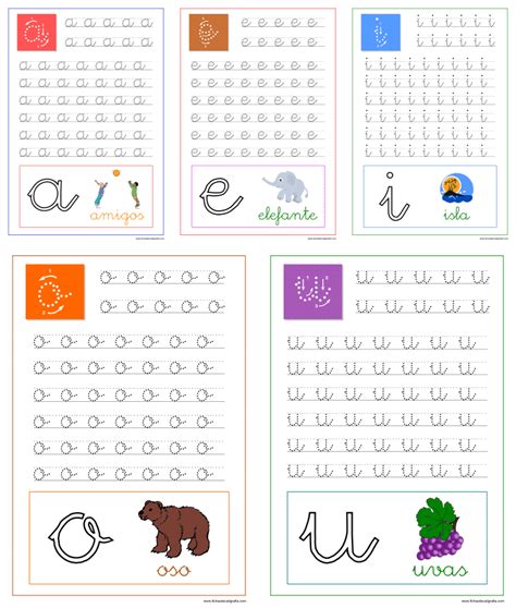 Fichas de las Vocales para Niños - Descargar PDF de Escritura …