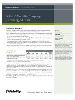 Bullet Fidelity ® Growth Company Commingled Pool Class F (since 12/13/2013) Bullet Fidelity ® Growth Company K6 Fund (since 06/13/2019) Bullet Fidelity ® Growth Company Commingled Pool Class O (since 12/13/2013). 