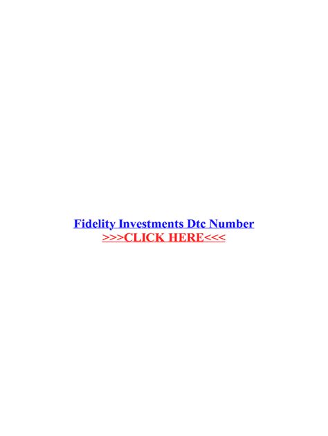 Fidelity dtc number. Things To Know About Fidelity dtc number. 