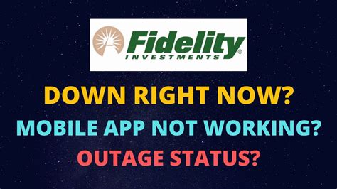 ADMIN MOD. Fidelity is down? Discussion. I can't seem to access 