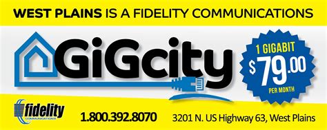 Fidelity west plains mo. Fidelity Communications is now offering gigabit Internet service in West Plains, MO, a city of about 12,000 residents in south central Missouri. Gigabit broadband speeds have been available to Fidelity business customers via dedicated fiber circuits, but recent technology advancements have made it possible to offer the service to residential ... 