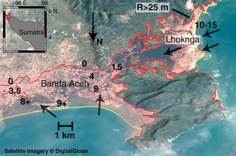 Field Data and Satellite Imagery of Tsunami Effects in Banda Aceh