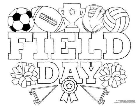 Field Day Coloring Sheet Coloring Pages