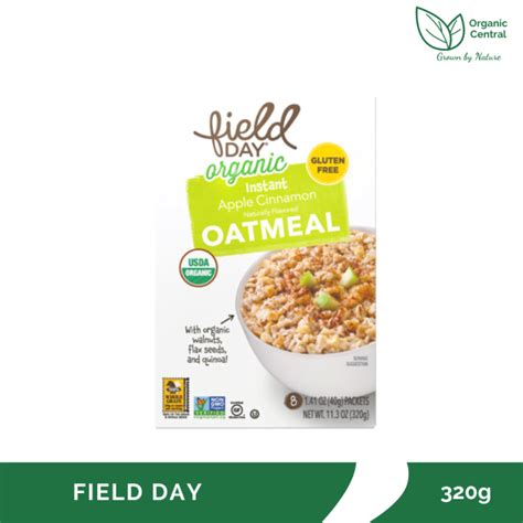 Field Day Organic Instant Oatmeal, Apple Cinnamon