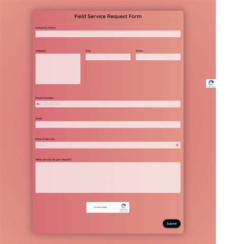 Field Service Request Form Template Formplus