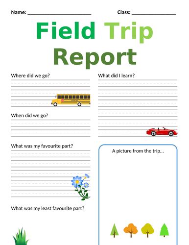 Field Trip Template Teaching Resources TPT - TeachersPayTeachers