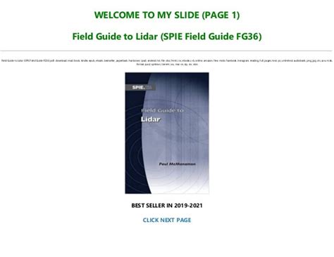 Field guide to lidar spie field guide fg36 field guide. - Fluid mechanics for chemical engineers wilkes solution manual.