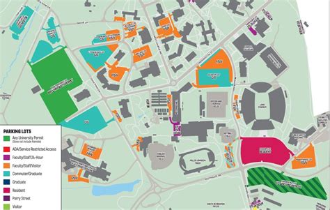 A parking permit is required to park in all lots on campus. Most all-staff lots (Gold/Blue/Red lots) are restricted 7 am-5 pm Monday-Friday and are restricted year-round. There are a few lots requiring a staff permit until 7:30 pm.. 
