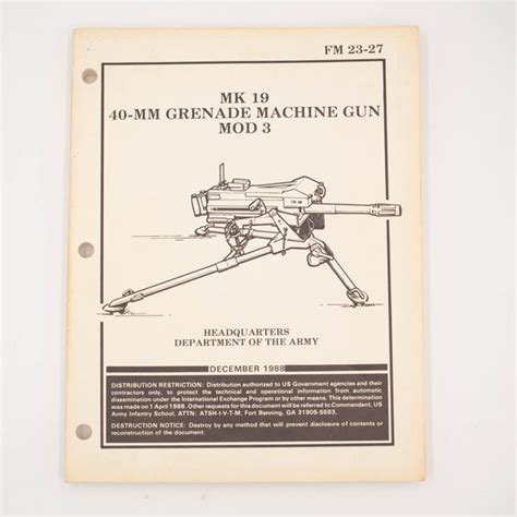 Field manual fm 23 27 mk 19 40 mm grenade. - Bmw 316i compact e46 haynes manual.