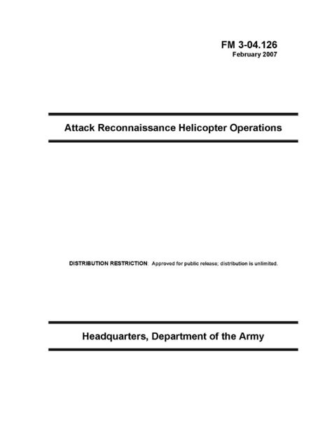 Field manual fm 3 04 126 attack reconnaissance helicopter operations. - Johnson 5 hp outboard service manual.