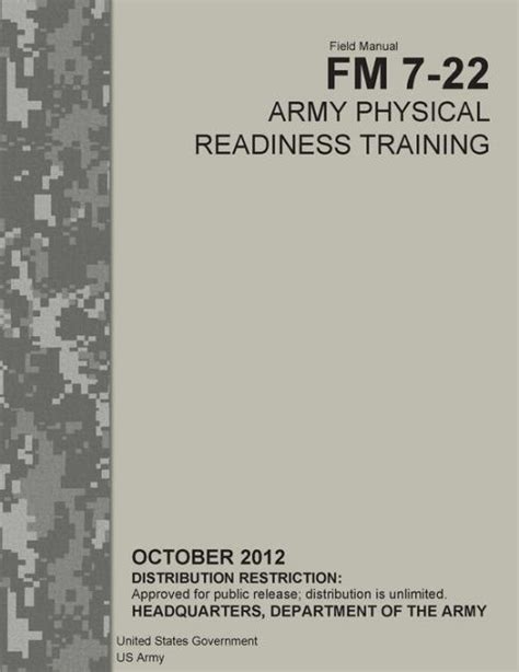 Field manual fm 7 22 army physical readiness training october. - Sagen und bräuche aus einem alten marktflecken..