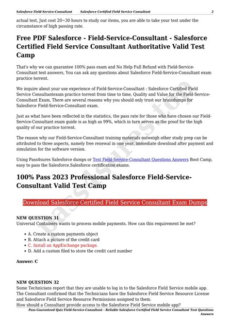 Field-Service-Consultant PDF Testsoftware